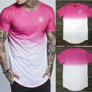 2018 The Latest  silk siksilk T shirt black white red spot long style Hip Hop T-shirt shirts Tops Men Longline tees With