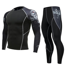 Load image into Gallery viewer, 2018 Top quality new thermal underwear men's Compression tight sets fleece sweat quick-drying thermal underwear men's clothing