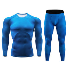 Load image into Gallery viewer, 2018 Top quality new thermal underwear men's Compression tight sets fleece sweat quick-drying thermal underwear men's clothing
