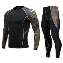 Load image into Gallery viewer, 2018 Top quality new thermal underwear men's Compression tight sets fleece sweat quick-drying thermal underwear men's clothing