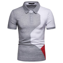 Load image into Gallery viewer, 2019 New Summer Polo Shirt Men Casual Patchwork Short Sleeve Polos Men Slim Fit Polo