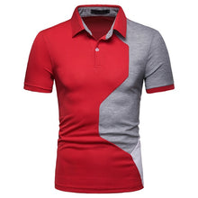 Load image into Gallery viewer, 2019 New Summer Polo Shirt Men Casual Patchwork Short Sleeve Polos Men Slim Fit Polo